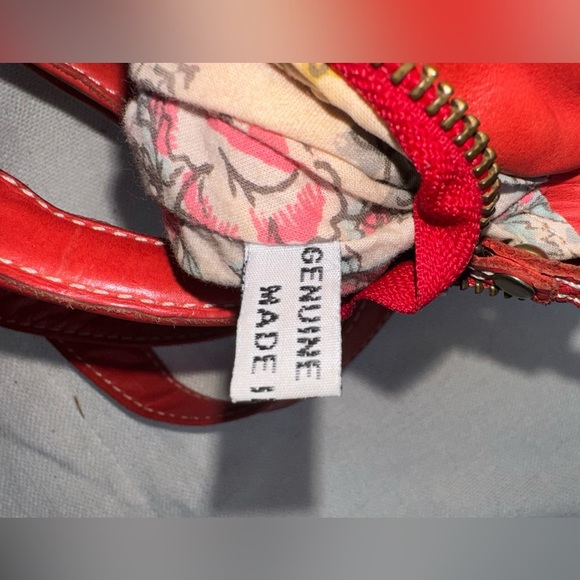 Latico Red Leather Tote Crossbody Bag | Dual Handle | Boho Satchel - Picture 3 of 7